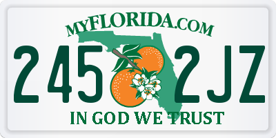 FL license plate 2452JZ