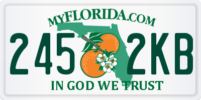 FL license plate 2452KB