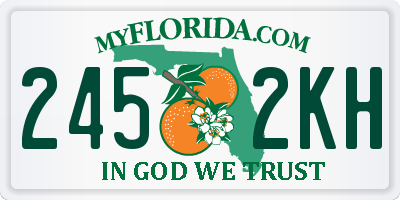 FL license plate 2452KH