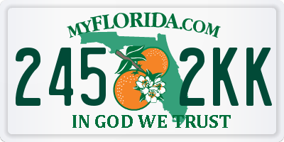 FL license plate 2452KK