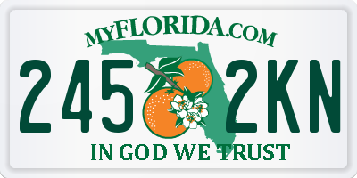 FL license plate 2452KN