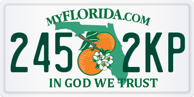FL license plate 2452KP