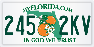 FL license plate 2452KV