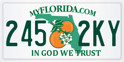 FL license plate 2452KY