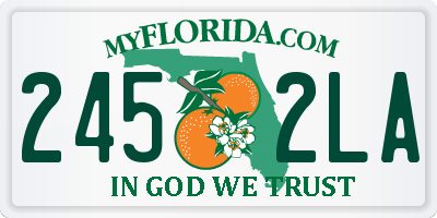 FL license plate 2452LA
