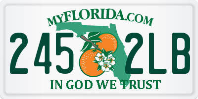 FL license plate 2452LB