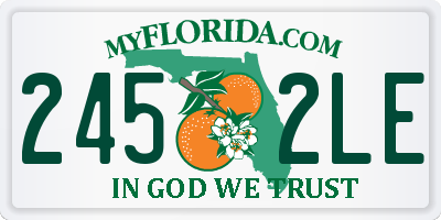FL license plate 2452LE