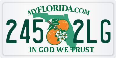 FL license plate 2452LG