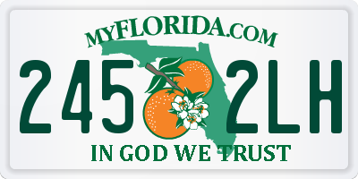 FL license plate 2452LH