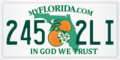 FL license plate 2452LI