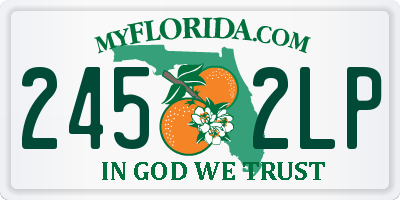 FL license plate 2452LP