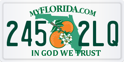 FL license plate 2452LQ