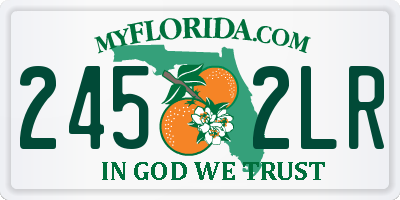 FL license plate 2452LR