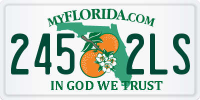 FL license plate 2452LS