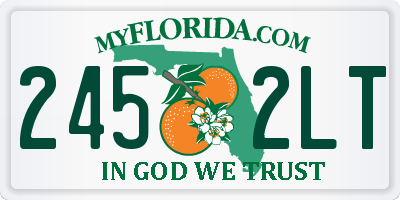 FL license plate 2452LT