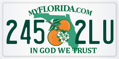 FL license plate 2452LU