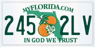 FL license plate 2452LV