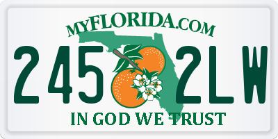 FL license plate 2452LW