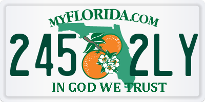 FL license plate 2452LY