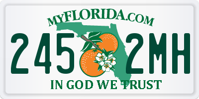 FL license plate 2452MH