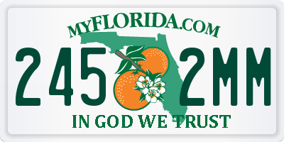 FL license plate 2452MM