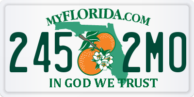 FL license plate 2452MO