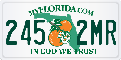 FL license plate 2452MR