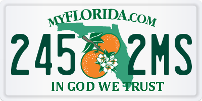 FL license plate 2452MS