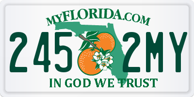 FL license plate 2452MY