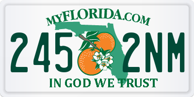 FL license plate 2452NM