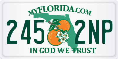 FL license plate 2452NP