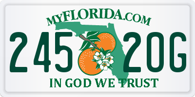 FL license plate 2452OG