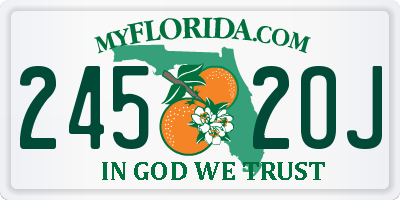 FL license plate 2452OJ