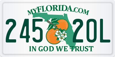 FL license plate 2452OL