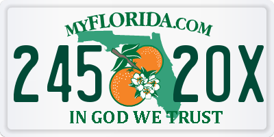 FL license plate 2452OX