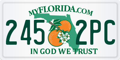 FL license plate 2452PC
