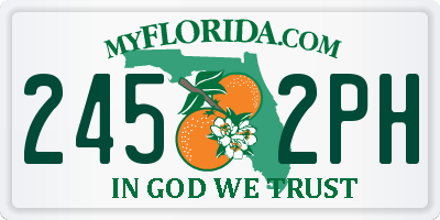 FL license plate 2452PH