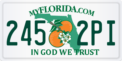 FL license plate 2452PI