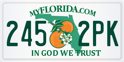 FL license plate 2452PK