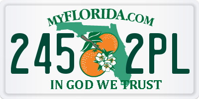 FL license plate 2452PL