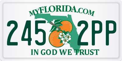 FL license plate 2452PP