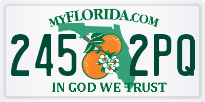 FL license plate 2452PQ
