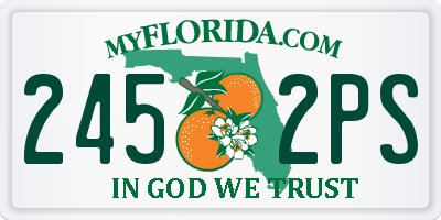 FL license plate 2452PS