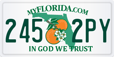 FL license plate 2452PY