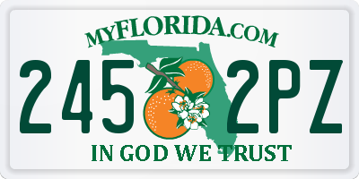 FL license plate 2452PZ