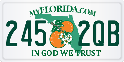 FL license plate 2452QB