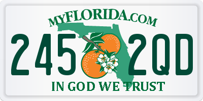 FL license plate 2452QD
