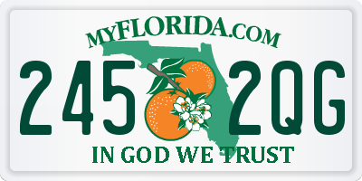FL license plate 2452QG