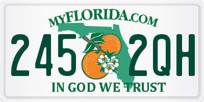 FL license plate 2452QH