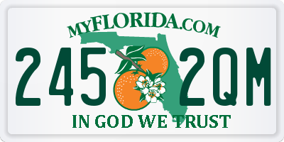 FL license plate 2452QM